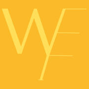 Wynn.E's logo, which is a combination of the letters in their name as a single glyph.